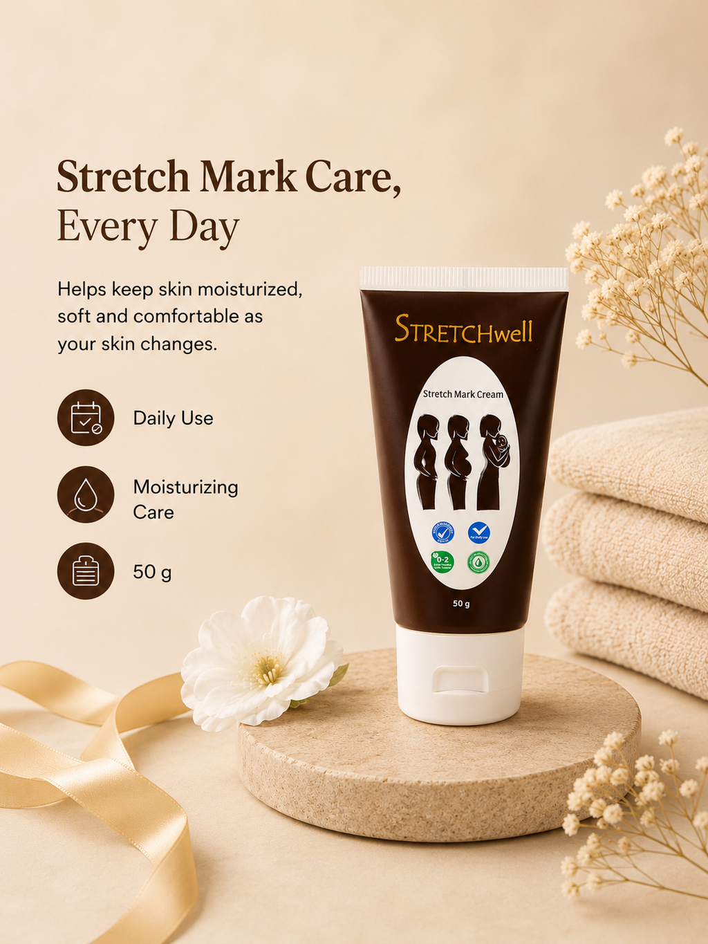 Stretchwell cream — nourishing skin care for pregnancy