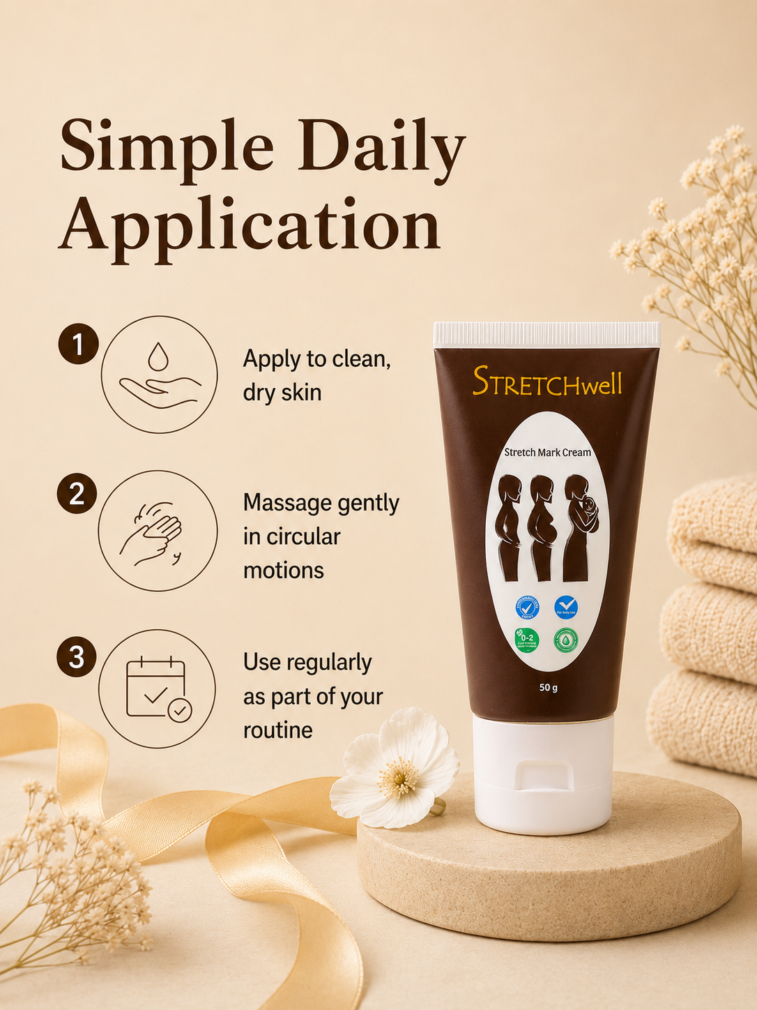 Stretchwell 50g tube — compact size for everyday use